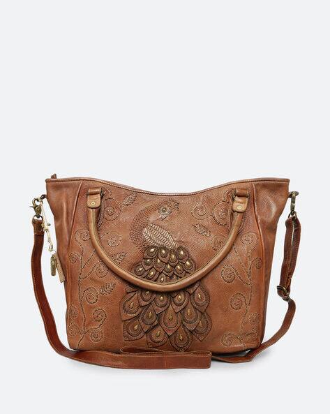 ☆NlCK&NlCOLE☆ LEATHER WRINKLE TOTE BAG_BROWN