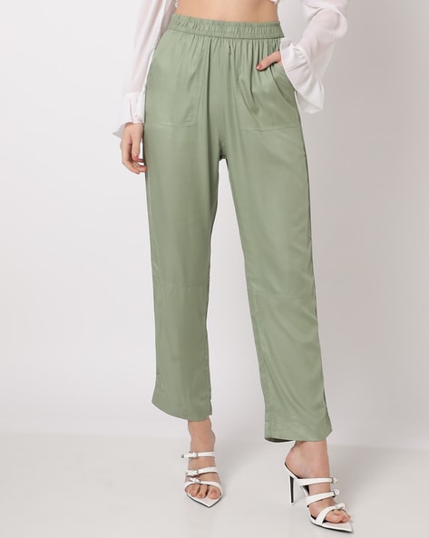 Relaxed Fit Pants with Elasticated Waist