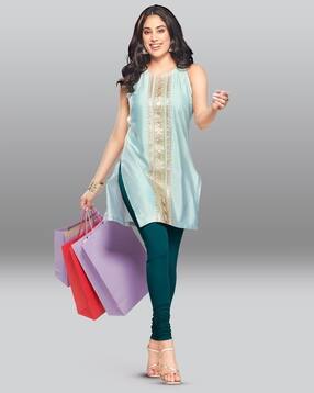 Full-Length Cotton Stretchable Leggings-image-2