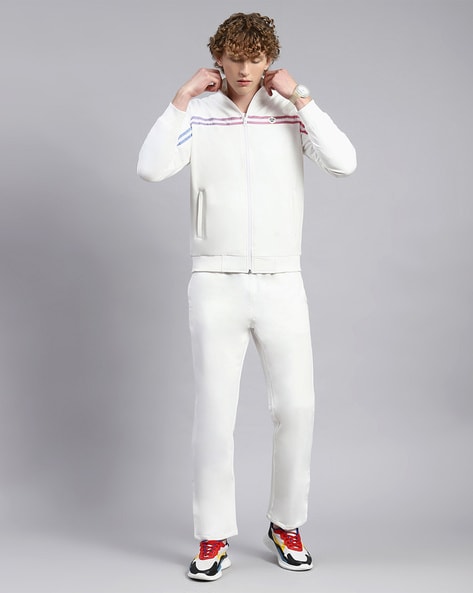 White cotton tracksuit online set