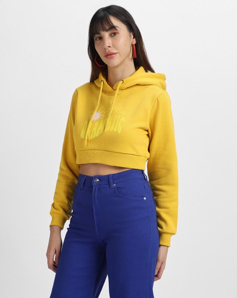 Crop hoodie clearance yellow