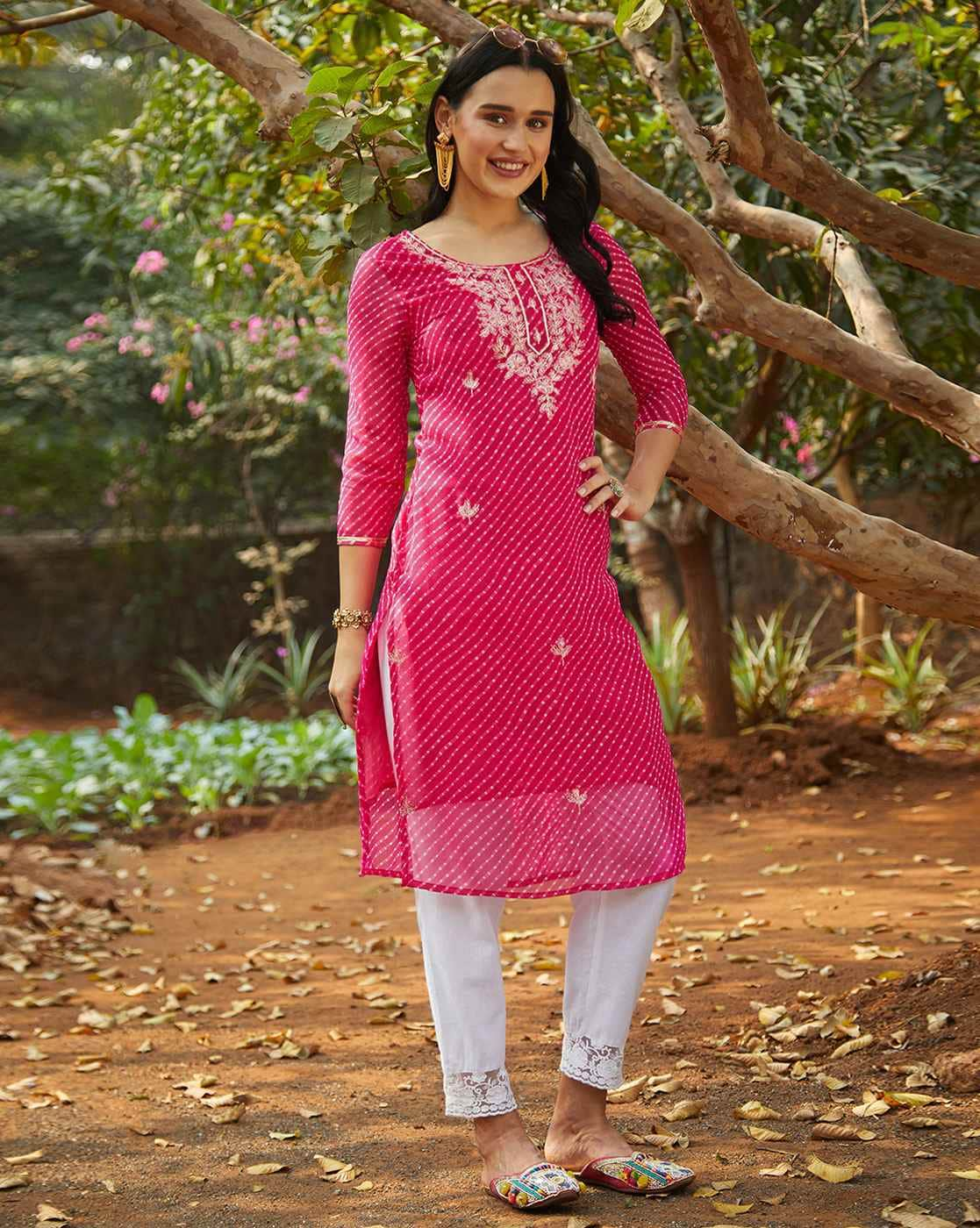 Buy Pink Kurtas for Women by Fashor Online | Ajio.com