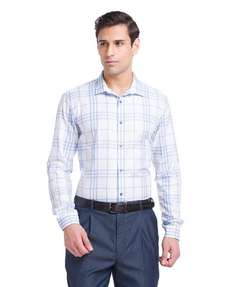 Park Avenue Checked Slim Fit Shirt