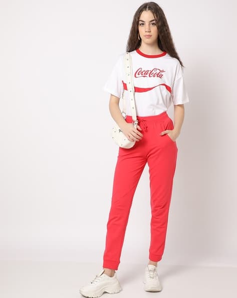 Buy Red Track Pants for Women by YOUSTA Online