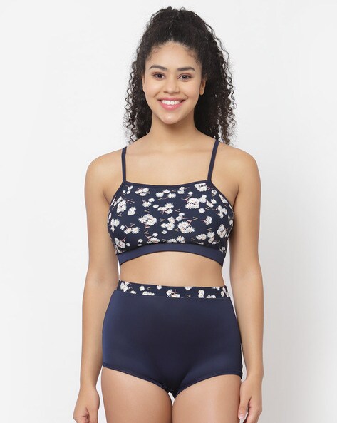 Buy Blue & White Swimwear for Women by CUKOO Online