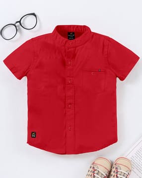 Short-Sleeves Shirt with Patch Pocket-image-10