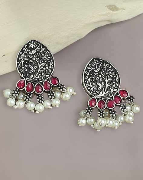 New Stylish Silver Oxidised Earrings for Women and Girls Grace Collection