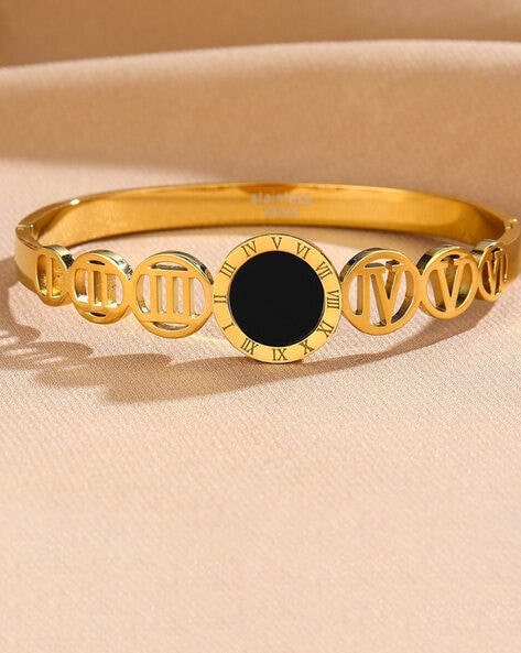 New Golden Watch Design Bracelet For Women and Girl- (Black Gold Dial) –  SunglassesMart