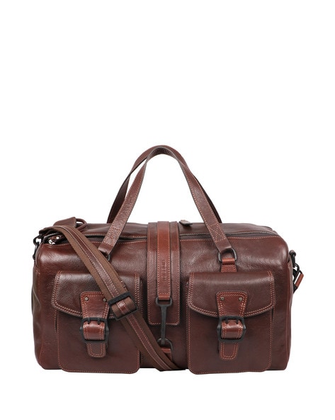 Vintage Hidesign Brown Leather Brass Hardware Briefcase / Messenger Bag |  eBay