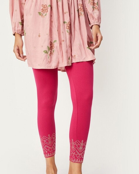 Pink Women Tights - Buy Pink Women Tights online in India