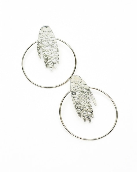 Buy SILVER CHAKORE Hoop Earrings Big Size Alloy Earring for Girls Women  Pack1 Pair Brass, Metal Hoop Earring, Clip-on Earring Online In India At  Discounted Prices