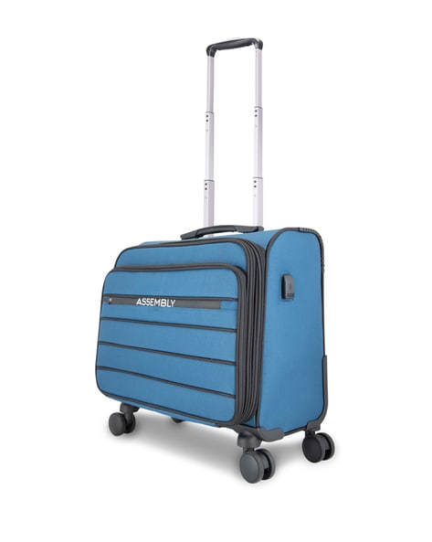 HARISSONS Directorate 2.0 Trolley Bag with Laptop Compartment up to 15.6  Inch Black-Blue | Polyester Material Scratch & Dust Resistance with  Heavy-Duty Handle |Strolley Luggage Suitcase Bags 4 Wheels : Amazon.in:  Fashion