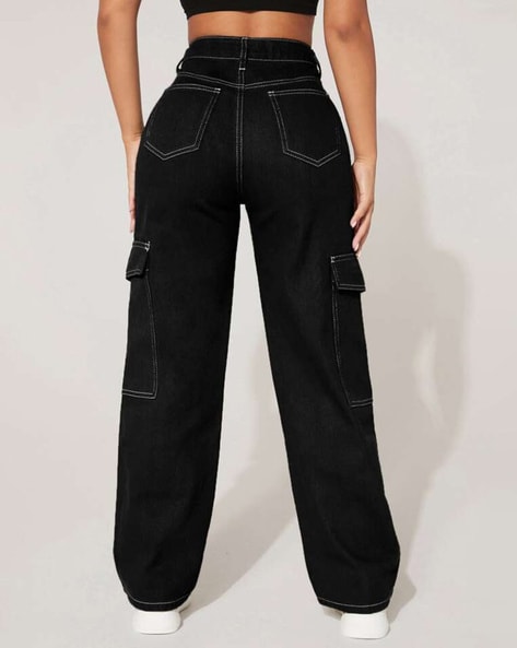 Wide Leg Cargo Pants with Insert Pockets