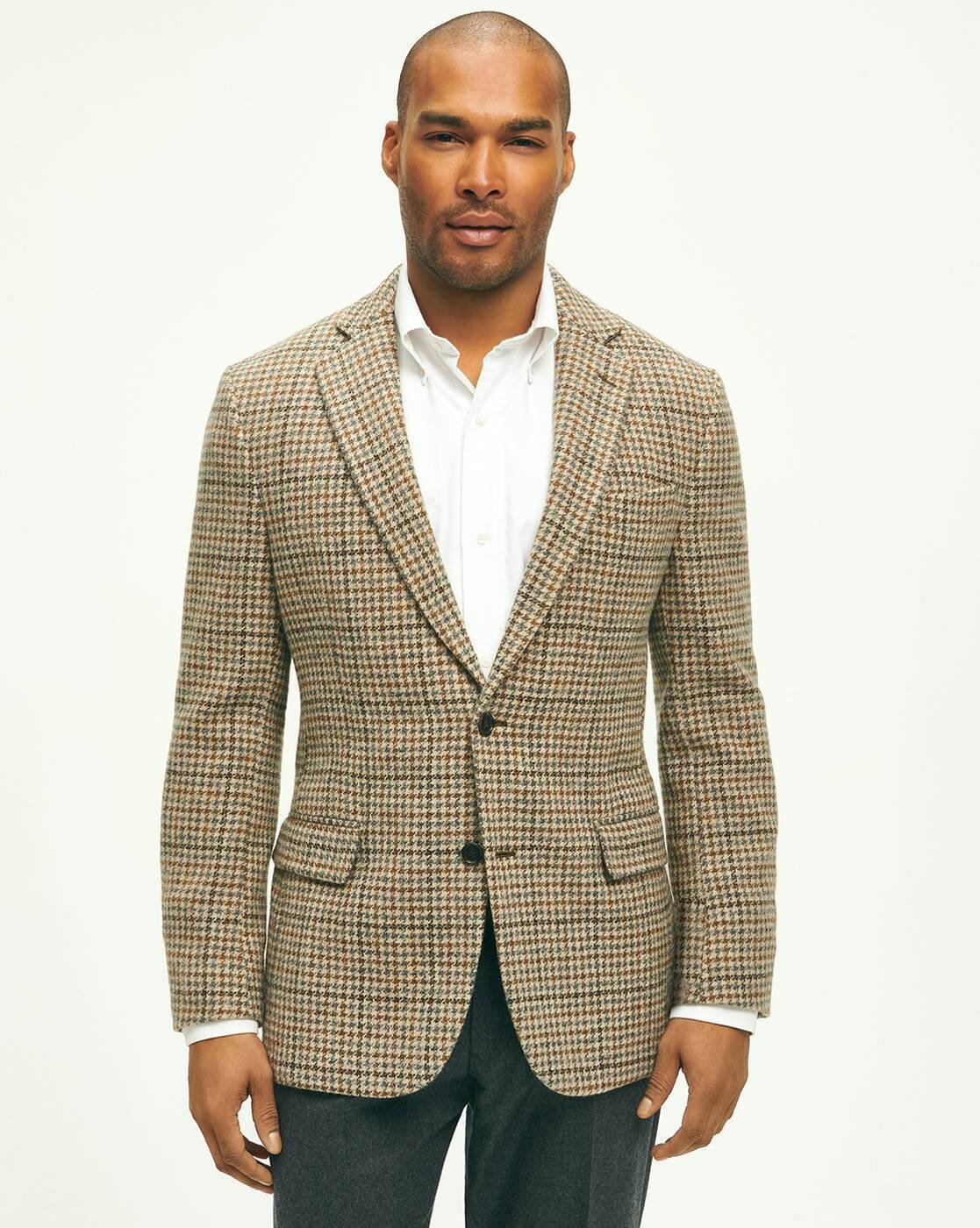 Herringbone Jigsaw Tweed Coat Coat Mens Herringbone Tweed 65% Wool