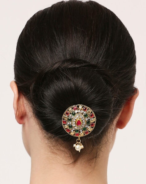 Follure Hair Barrette Bun Maker Hair Cuff Pin Clip Artificial Pearl Chains  Decorate Hair - Walmart.com