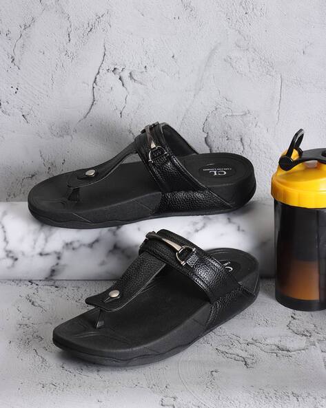 Buy Black Flip Flop Slippers for Men by Carlton London Online