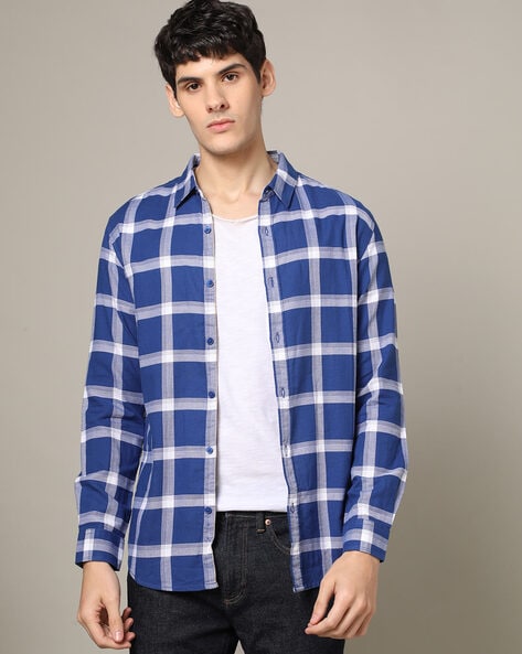 Spykar Checked Slim Fit Shirt