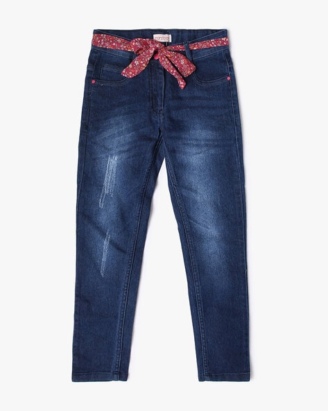Buy Navy Blue Jeans & Jeggings for Girls by RIO GIRLS Online
