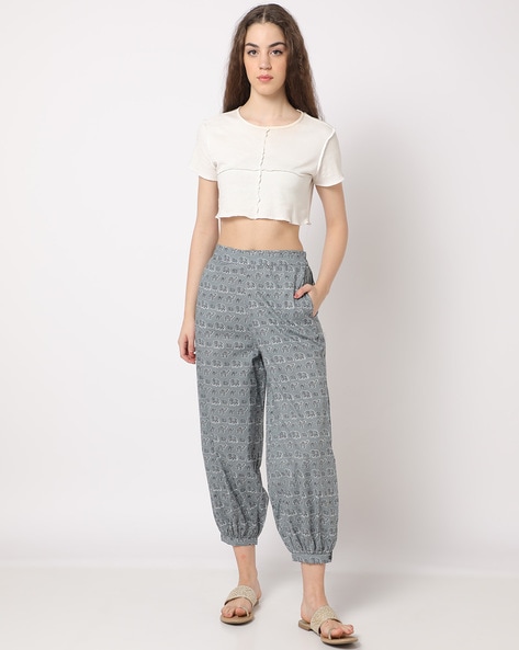 Printed Relaxed Fit Pants Price in India