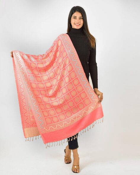 Woven Stole with Tassels Price in India