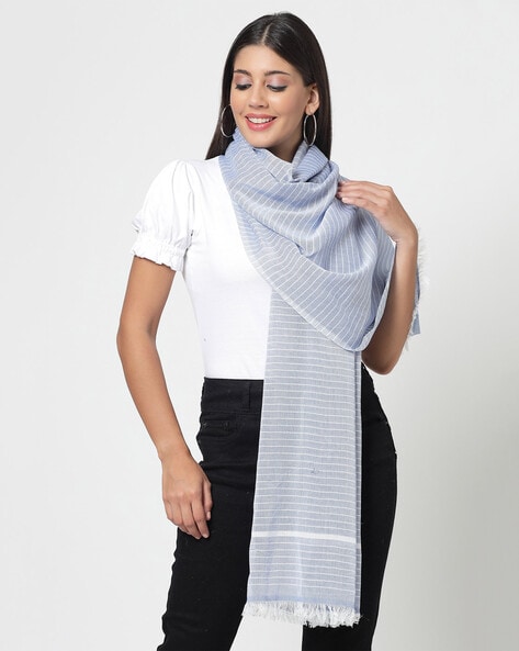 Striped Handwoven Cotton Stole Price in India