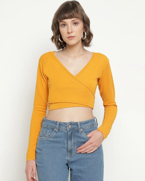 fitted yellow top
