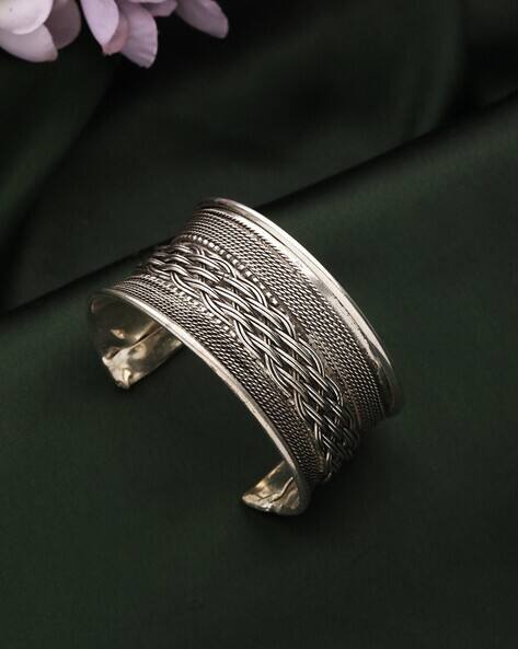 Jazz And Sizzle Silver-Plated Cuff Bracelet