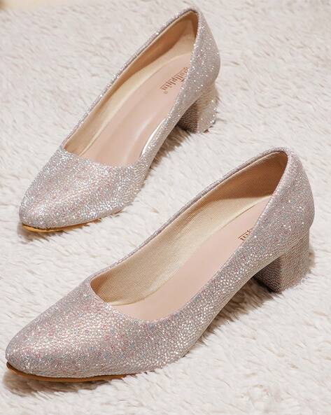 Girls' Sparkle-Heeled Dress Shoes with Back Bow
