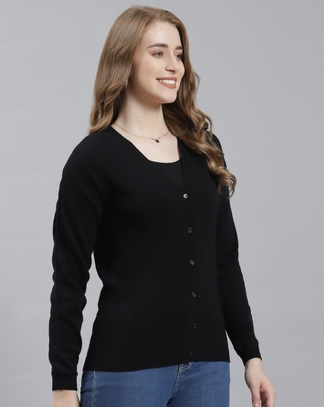 Ankle length black on sale cardigan