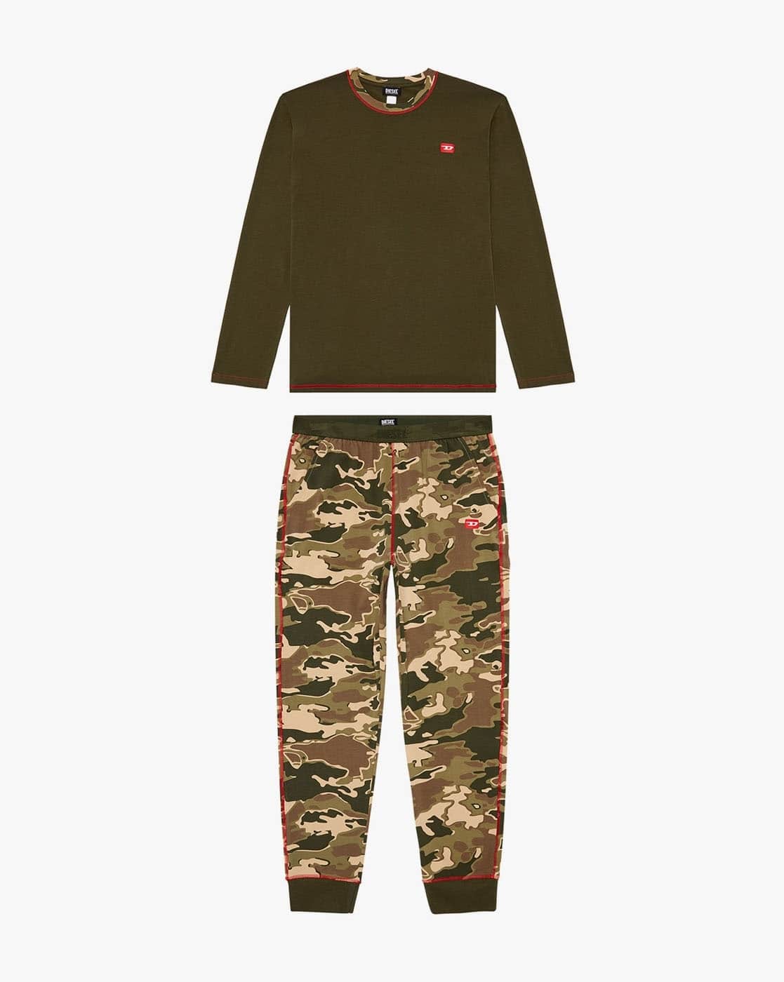 Buy DIESEL Umset-William Regular Pyjama Set Olive Color Men