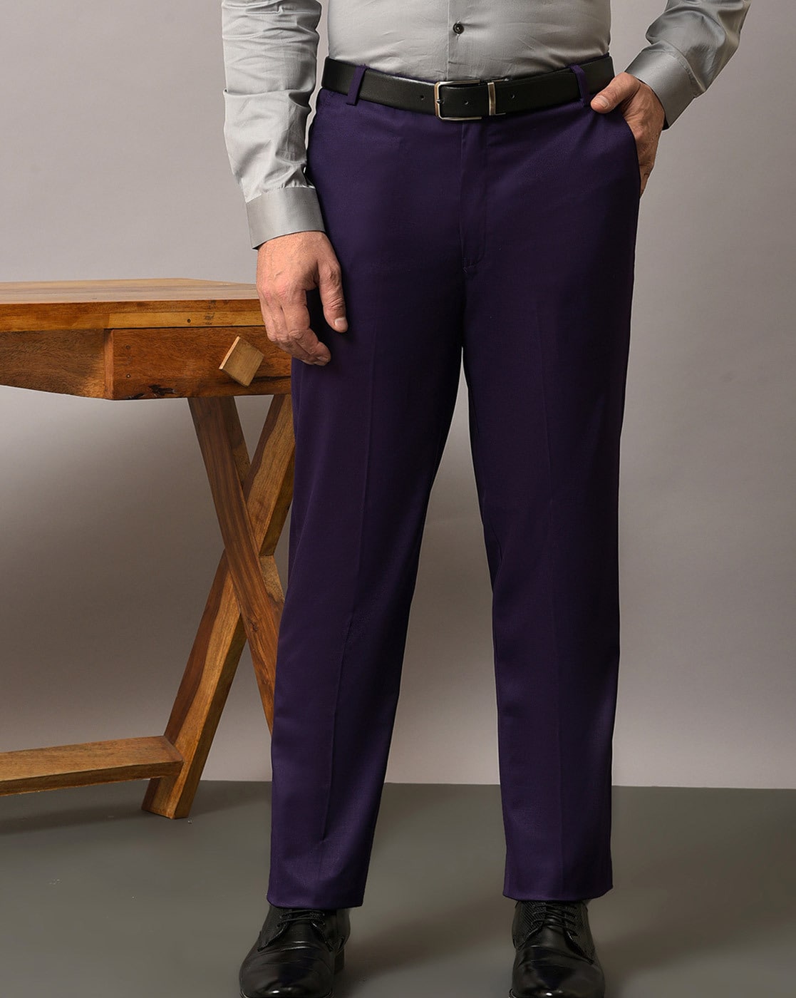 Women Solid Purple Stretch Ponte Pants – Cherrypick