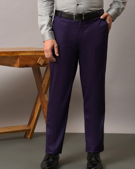 Busy Clothing Womens Smart Dark Purple Trousers
