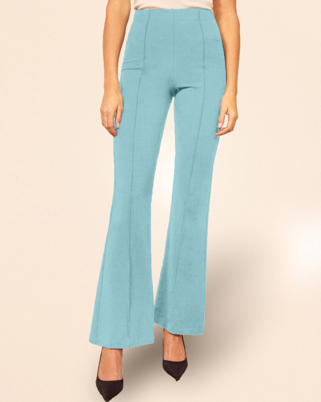 High-Rise Pleat-Front Trousers with Insert Pockets