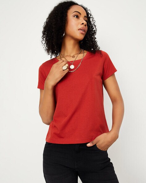 Round T-Shirt with Short Sleeves