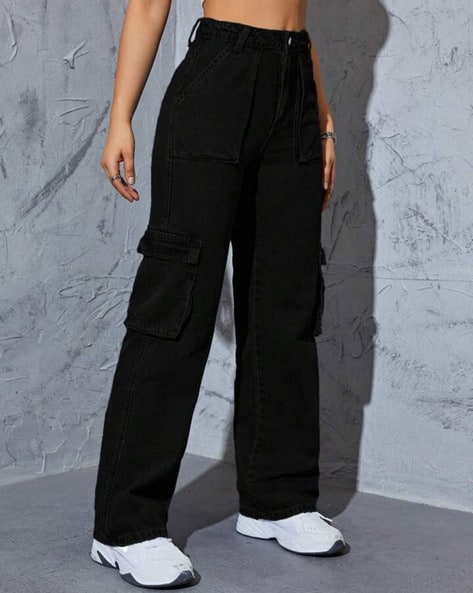 Buy Black Trousers & Pants for Women by Broadstar Online | Ajio.com