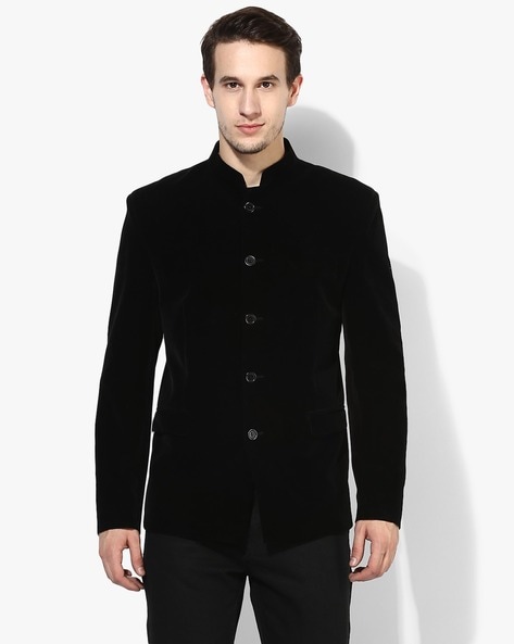 Single-Breasted Blazer with Inserted Pockets