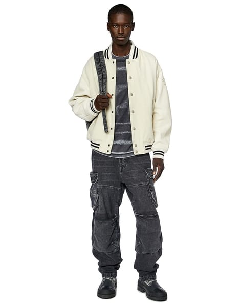 DIESEL L-FRANZ ジャケット サイズ48 オフホワイト -473Wx593H-410373805-129-