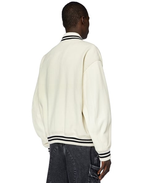 DIESEL L-Franz ボンバージャケット Men's Bomber jacket in leather and wool | Multicolor | Diesel