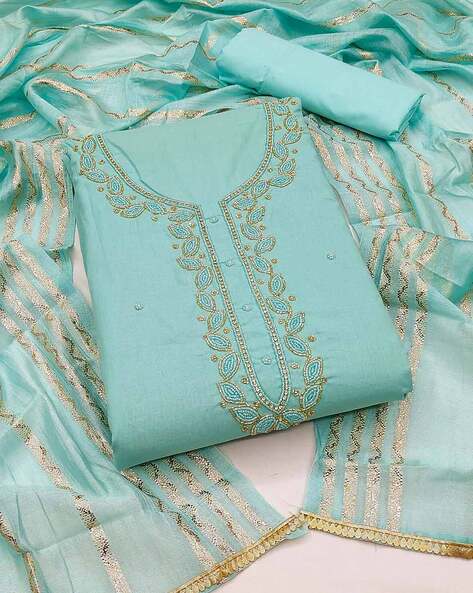 Buy Sky Blue Dress Material for Women by KIMISHA Online | Ajio.com