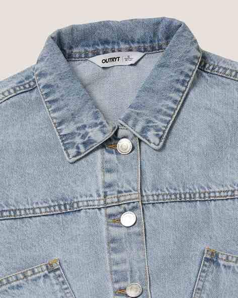 Buy Ice Blue Jackets Coats for Women by Outryt by AZORTE Online