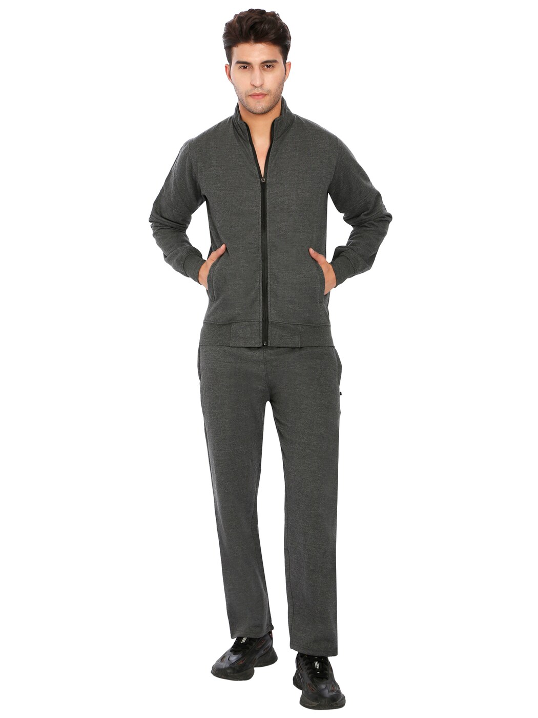 Dark grey mens tracksuit online