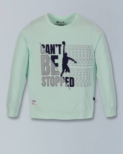 3pin Typographic Print Crew-Neck T-Shirt