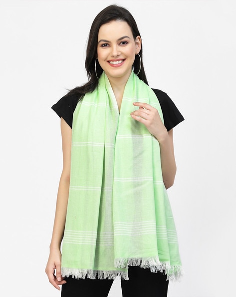 Striped Handwoven Cotton Stole Price in India