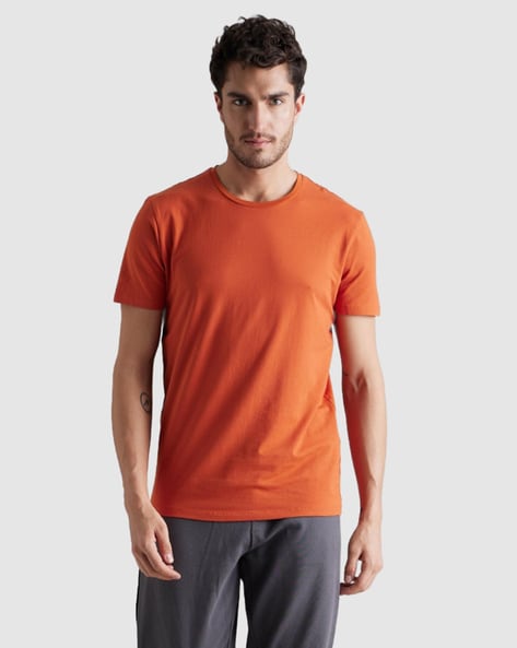 Celio Men Regular Fit Crew-Neck T-Shirt