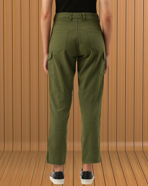 Buy Olive Green Trousers & Pants for Women by IVOC Online