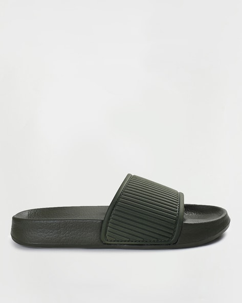 Buy Olive Flip Flop Slippers for Men by MAX Online Ajio