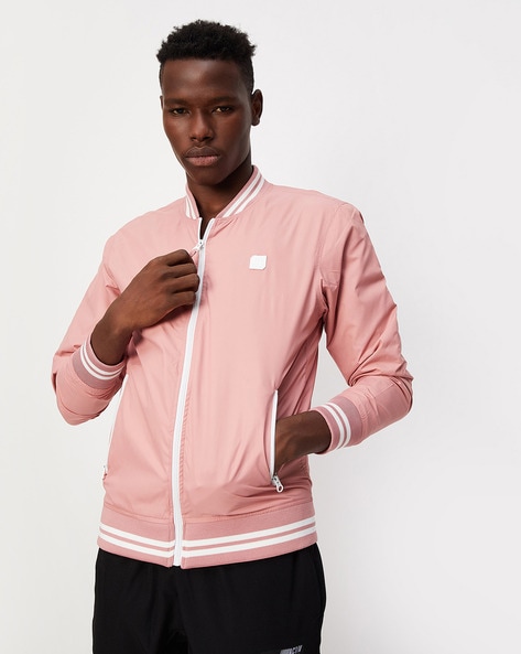 Zip-Front Bomber Jacket with Side Pockets