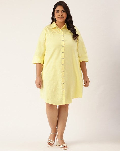 A line button up hot sale dress