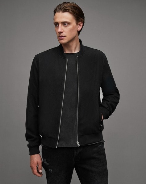 Loose Fit Bomber jacket - Black - Men | H&M IN