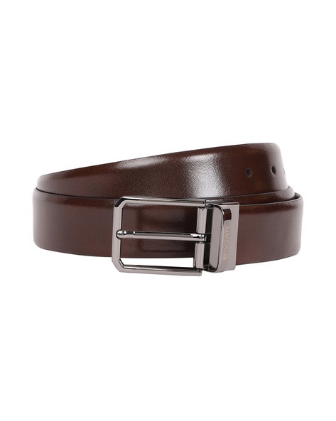 Men Reversible Belt with Buckle Closure